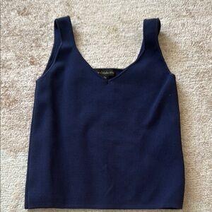 House of Harlow 1960 navy top XS | capsule wardrobe, old money, quiet luxury